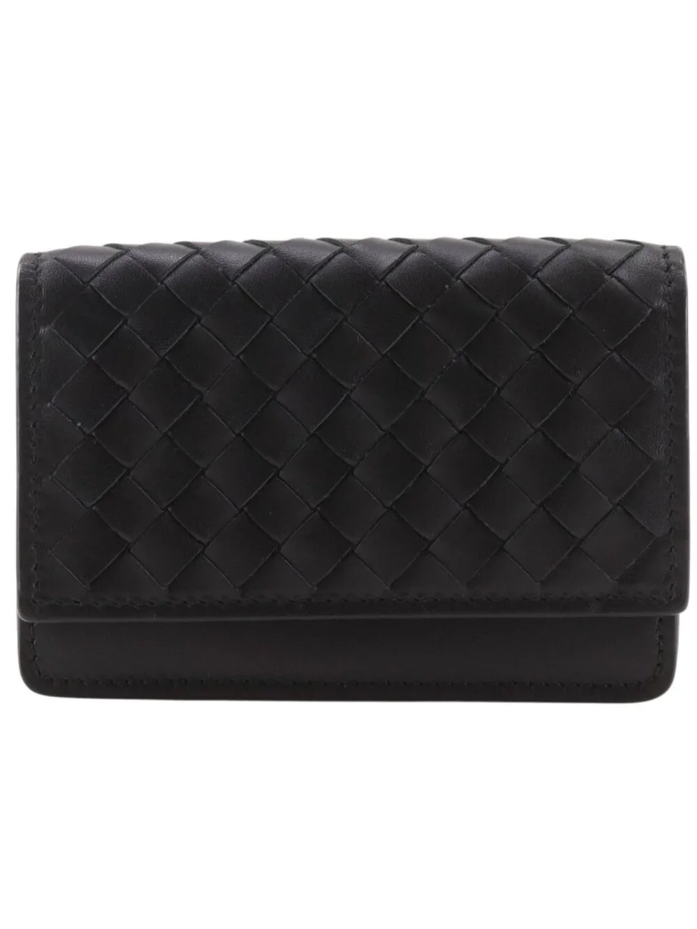 Bottega Veneta Card Case Calf Black Business Holder